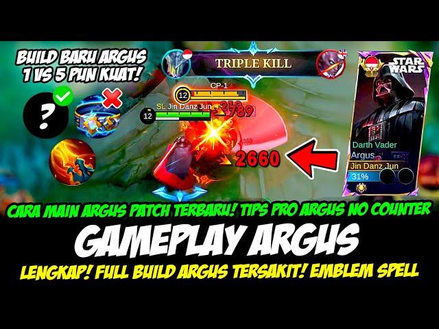 TIPS PRO ARGUS TERBARU + CARA MAIN ARGUS SEASON 34BUILD ARGUS TERSAKITGAMEPLAY ARGUS TOP GLOBAL