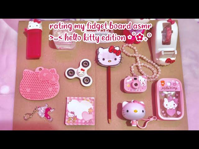 rating my fidget board asmr  hello kitty edition! | ASMR | sanriolve