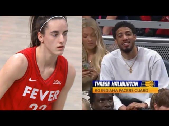 CAITLIN CLARK BEATS ANGEL REESE INFRONT OF TYRESE HALIBURTON