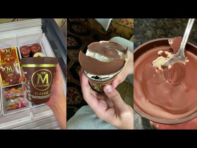 Magnum Ice Cream Chocolate Dipping & Mixing ASMR I Satisfying