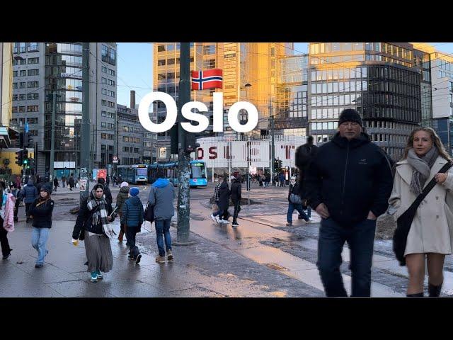 Oslo 4K Norway Walking Tour February 2024