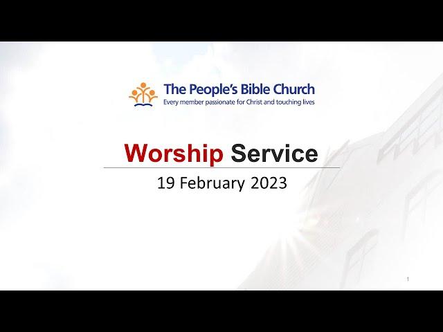 TPBC Worship Service (19 February 2023)