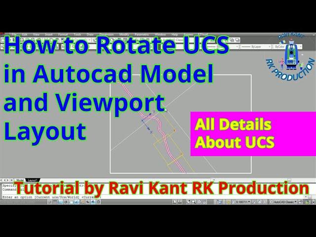 #UCS_Rotate_Autocad How to Rotate UCS in Model and Viewport in AutoCAD Tutorial by RK Production