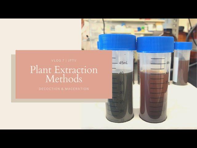 Plant Extraction Methods - Decoction and Maceration | JPTV