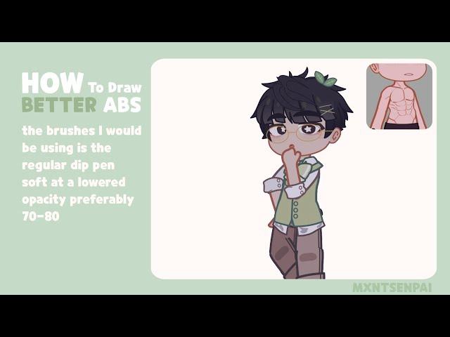How to draw abs better! a much easier and in depth gacha tutorial | ibispaint x gacha club