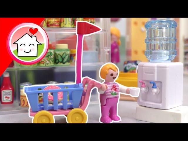 Playmobil Familie Hauser - Mia kauft ein - Shopping Geschichte mit Familie Overbeck