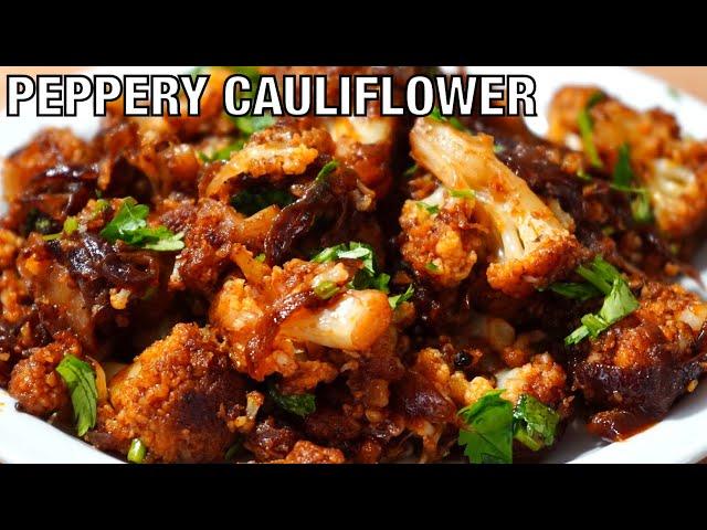 PEPPERY ONION CAULIFLOWER RECIPE (QUICK & EASY) | VEGAN CAULIFLOWER RECIPE