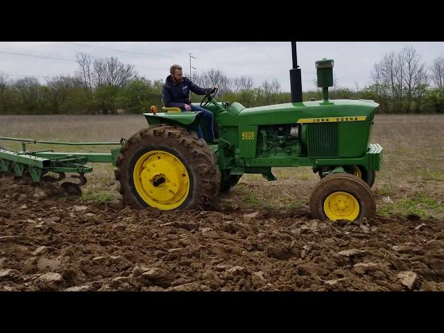 1964 John Deere 4020 plowing with F1450 5-16