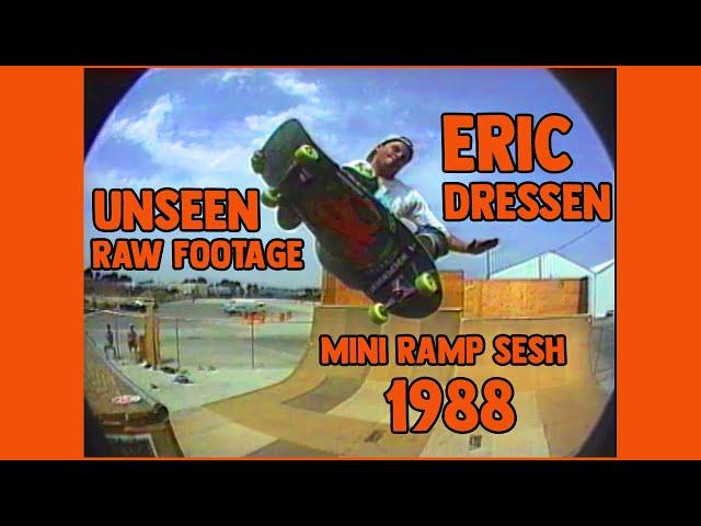 REAL SKATE STORIES: UNSEEN MINI RAMP RAW FOOTAGE of ERIC DRESSEN  FROM FILMING OF SPEED FREAKS VIDEO