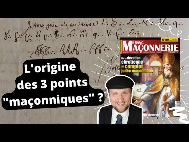 Pourquoi les francs-maçons mettent trois points après des initiales ?