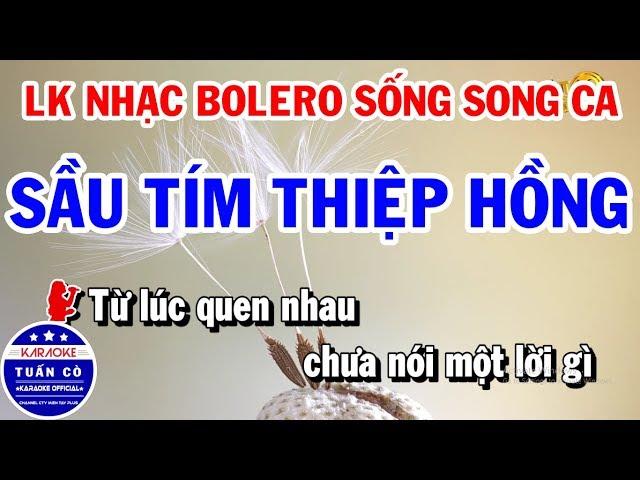 Karaoke Liên Khúc Nhạc Sống Trữ Tình Song Ca Dễ Hát | Sầu Tím Thiệp Hồng | Đừng Nói Xa Nhau