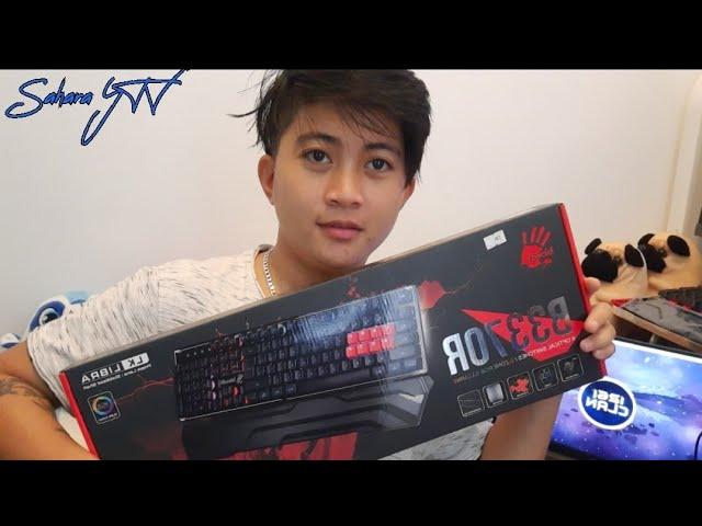 Unboxing Setup Bloody B3370R A4TECH Gaming Keyboard