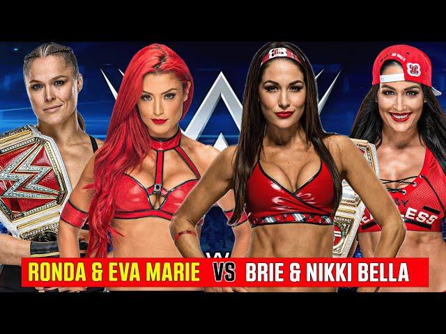 WWE 2K25 | Ronda Rousey & Eva Marie vs. Brie & Nikki Bella!  Tag Team Showdown!