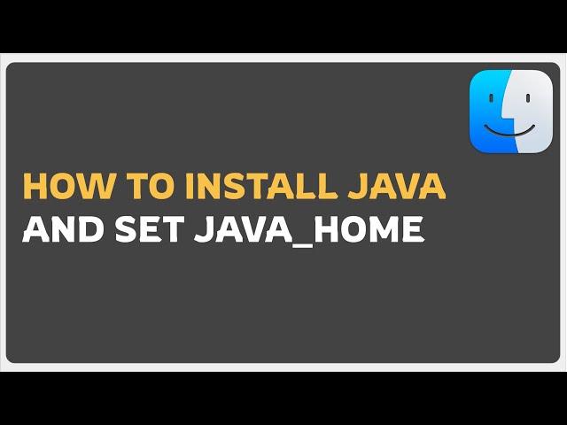 How to Install Java JDK on Mac OS and set JAVA HOME variable