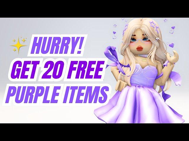 Get EVERY FREE Purple Item on Roblox NOW!