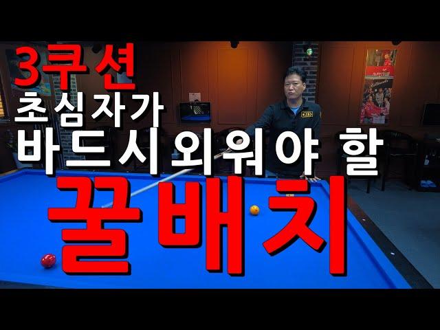 [꿀배치] 3쿠션 초심자가 반드시 외워야 할 꿀배치...!!! 당구강좌 4구 & 3쿠션