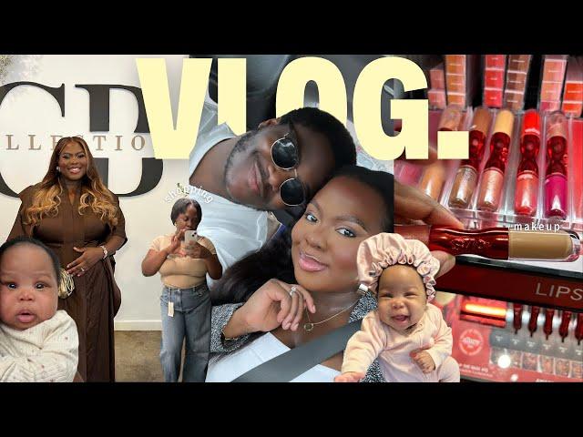 IT'S A VLOG! shopping for my new body + my baby is growing + we outside + I texturized my hair