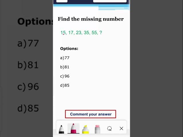 Example 7 Missing Number Series | Number Series | Reasoning Tricks For Bank Exams #shorts #series