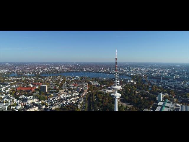 Heinrich-Hertz-Turm Hamburg Drohnen-Luftaufnahme