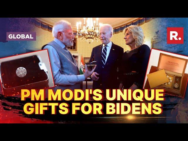 PM Modi Exchanges Special Gifts With US President Joe Biden And First Lady Jill