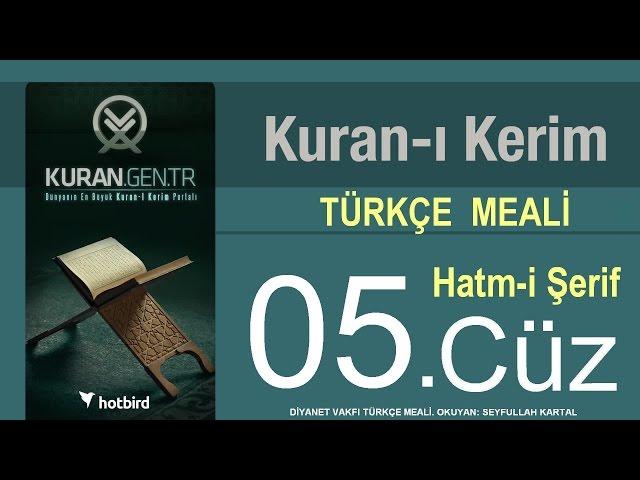 Türkçe Kurani Kerim Meali, 05 Cüz, Diyanet işleri vakfı meali, Hatim, Kuran.gen.tr