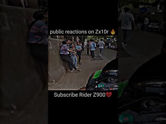 cute public reactions Zx10r  #shorts #motovlog #vlog #ninjah2