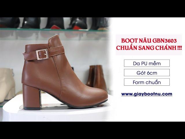 [ TP Fashion Shop] Ngất ngây với boot nâu 6cm chuẩn SANG CHẢNH GBN3603