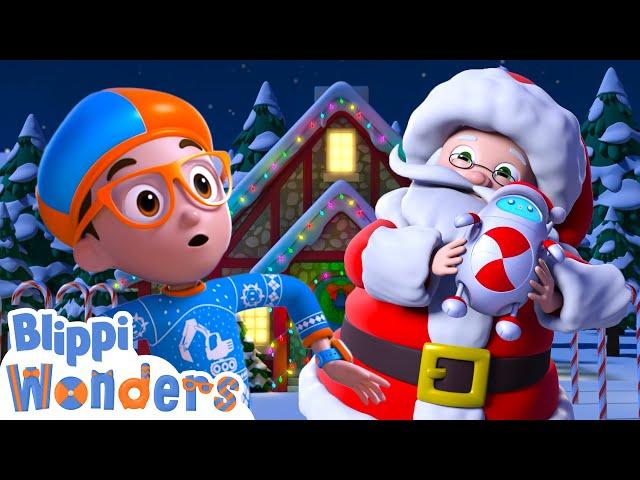 Blippi meets Santa and SNO.BO ! | Blippi Wonders Educational Videos for Kids