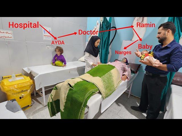 Ramin's concern about Narges' test results at the hospital.
