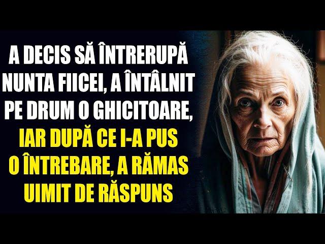 A decis să întrerupă nunta fiicei, a întâlnit pe drum o ghicitoare, iar după ce i-a pus o întrebare