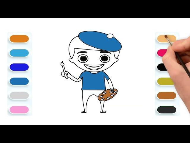 COLORIER UN ARTISTE - Vidéo éducative & Planet Coloriage