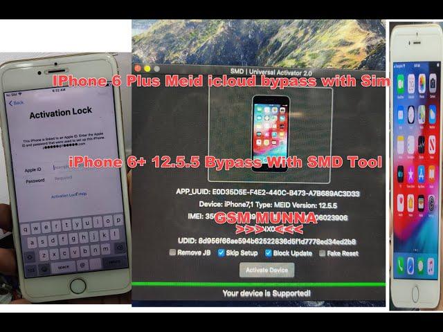 IPhone 6 Plus 12.5.5 Meid Bypass with Sim Network By SMD Tool