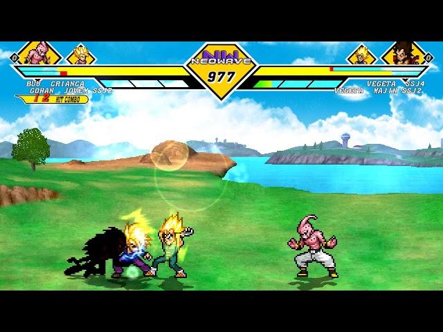 Dragon Ball JUS Edition 2 [ Majin Buu , Gohan Futuro  VS  Vegeta SSJ Blue , Vegeta Majin SSJ2 ]