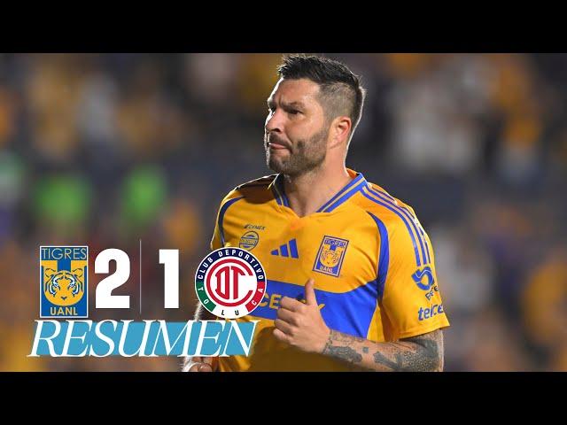 TIGRES 2-1 TOLUCA J16 | Tigres arrebata el segundo lugar