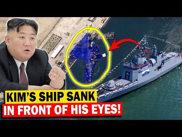 Humiliated Kim Jong-un FREAKS OUT as new North Korean destroyer sinks right in front of his eyes