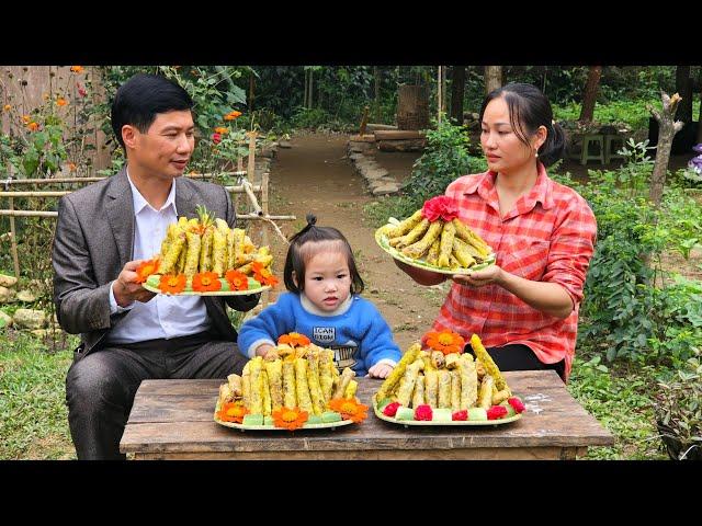 Wife Makes Fried Spring Rolls. With Her Daughter & Husband Goes to the market sell | Lý Phúc An