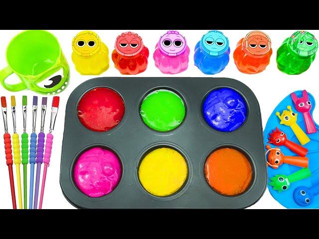 Satisfying Video DIY How To Make Rainbow BIG Forms Sprunki Forms Slimes & Glitter Cutting Candy ASMR