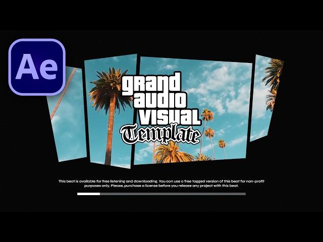 Grand - Audio visualization template for After Effects | GTA style music visualizer template