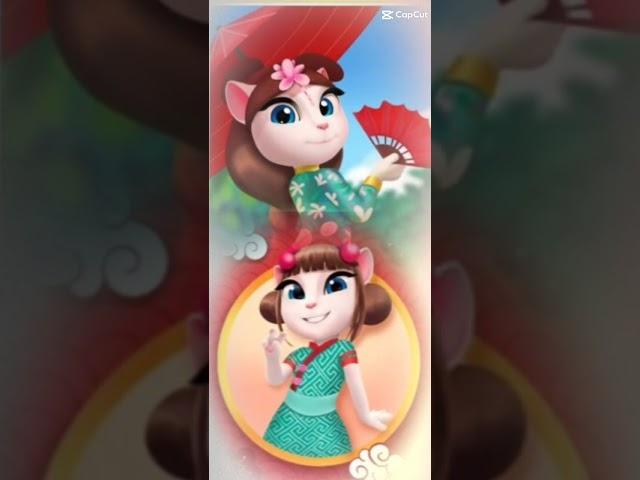 Talking Angela 2 in Lunar New Year costume edit #edit #capcut #capcuttemplate #talkingangela2