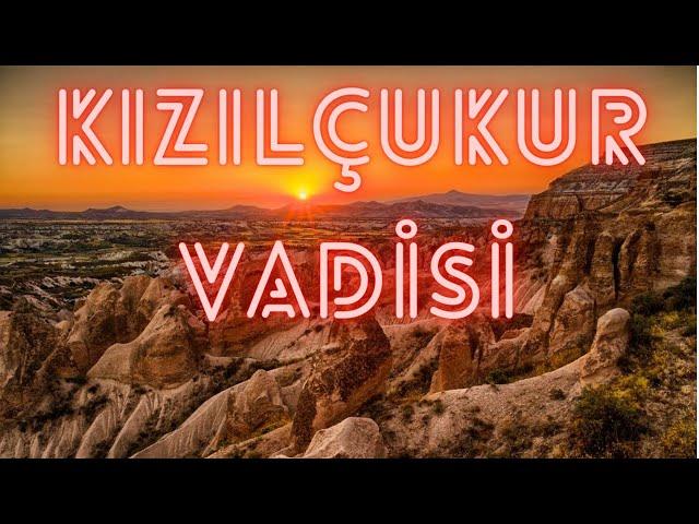 Kapadokya Kızılçukur Vadisi gün batımında muhteşem güzelliğe bürünüyor