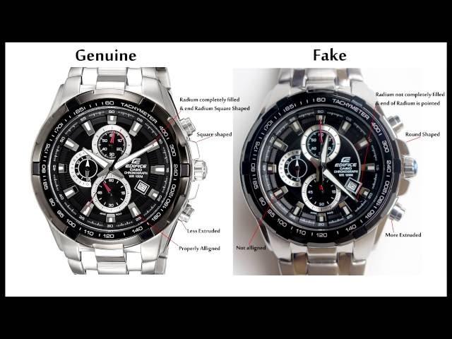 Casio Edifice EF-539D-1AV Genuine vs Fake