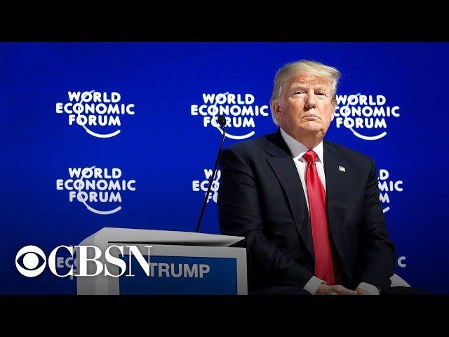 President Trump Speaks At The World Economic Forum in Davos, Switzerland