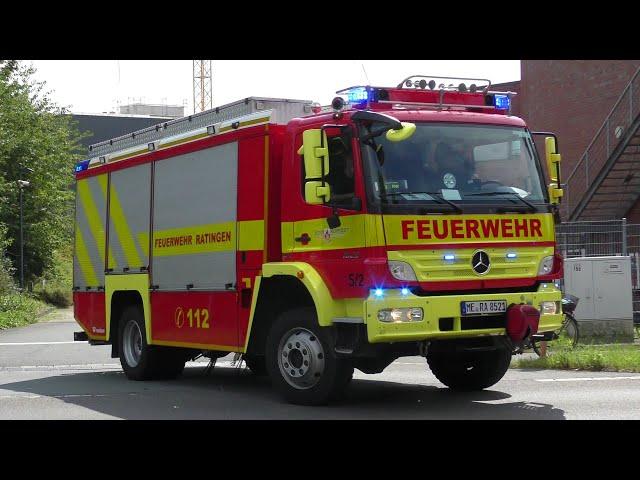 [SCHWERER VERKEHRSUNFALL!] - KdoW A-Dienst, Rüstzug und NEF der Feuerwehr RATINGEN auf Einsatzfahrt