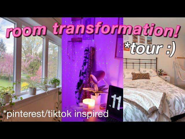 EXTREME ROOM MAKEOVER + TOUR 2021 *aesthetic tiktok/pinterest room tour*