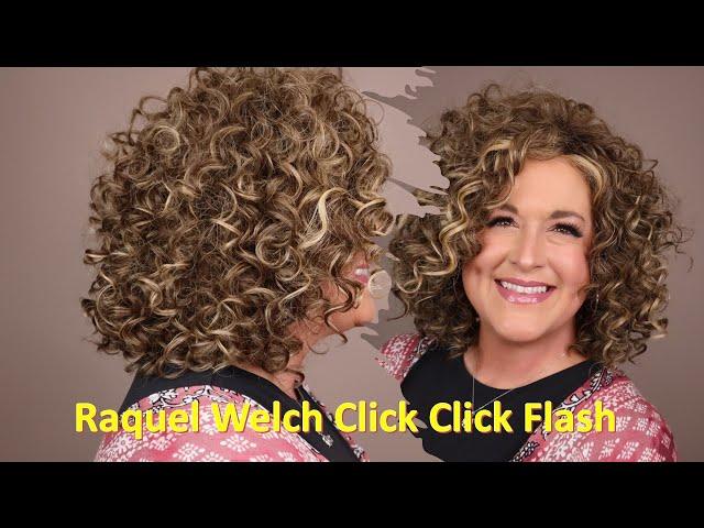 Raquel Welch Click Click Flash in SS Iced Café Latte RL9/23SS  | HUGE CURLS!  New curly style 2023