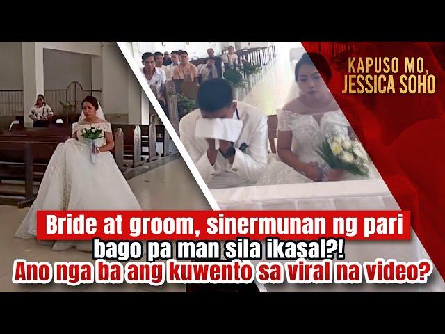 Bride at groom, sinermunan ng pari bago pa man sila ikasal?! | Kapuso Mo, Jessica Soho