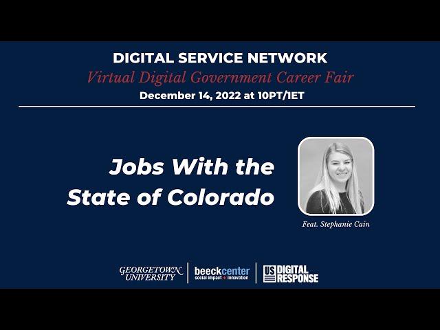 Digital Service Jobs With the State of Colorado