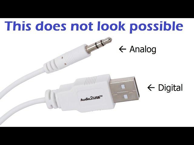 A cable that converts analog audio to digital? - ClearClick Audio2USB