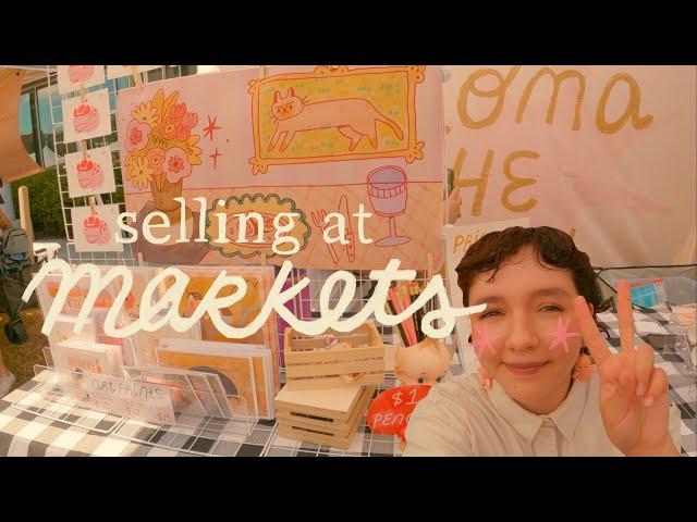 art market vlog! how much i made, preparation + q&a!