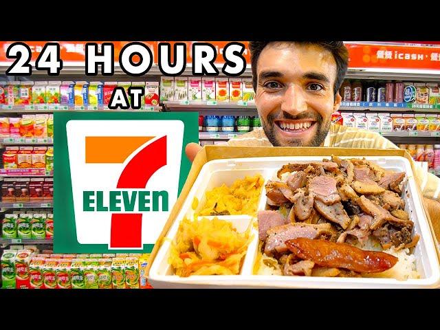 LIVING on 7-ELEVEN FOODS in TAIWAN for 24 HOURS!